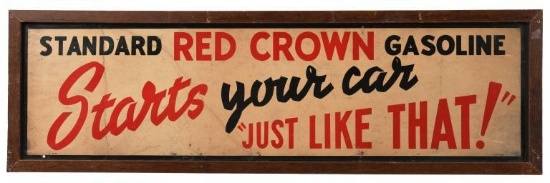 Red Crown Starts Your Car Sign