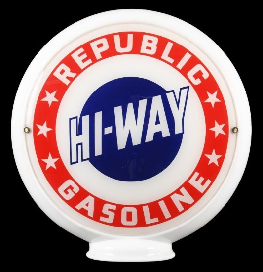 Republic Hi-Way Gasoline Gas Pump Globe