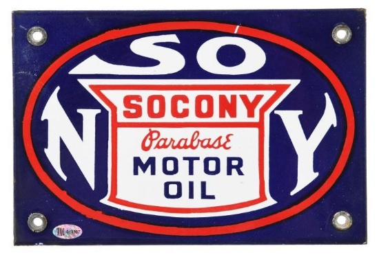 Socony Parabase Motor Oil Sign