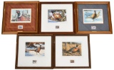 Lot Of 5 Minneapolis Pheasant Stamp Framed Art Work