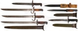Lot Of 6 Various Bayonets U.S. German Japanese
