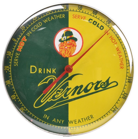 Drink Vermors w/logo Round Thermometer