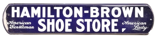 Hamilton-Brown Shoe Store Porcelain Sign