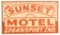 Sunset Motel Logansport, Ind. Metal Sign