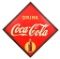 Drink Coca-Cola w/bottle Metal Sign