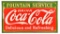 Drink Coca-Cola Fountain Service Large Porcelain Sign
