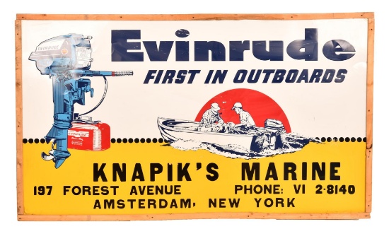 Evinrude "First in Outboards" Large Metal Sign (repop)