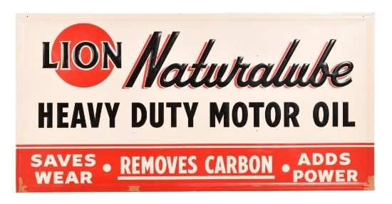 Lion Naturalube Heavy Duty Motor Metal Sign