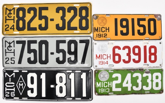 Box lot of Michigan License Plates