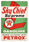 Texaco (white-T) Sky Chief w/Petrox Porcelain Sign