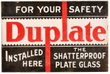 For Your Safety Duplate Plate Porcelain Sign