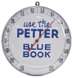Use the Petter Blue Book Round Thermometer
