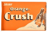 Drink Orange-Crush w/Bottle in Show Metal Sign