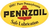Pennzoil Safe Lubrication Metal Sign