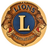 Lion International Metal Sign