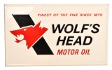 Wolf's Head Motor Oil Metal Sign