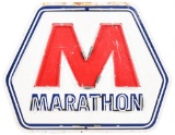 Marathon Metal Sign with Neon Added