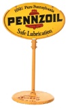 Pennzoil Safe Lubrication Metal Curb Sign