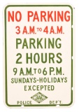 California AAA NO Parking Porcelain Sign