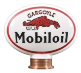 Mobiloil w/Gargoyle OPC Milk Glass Globe