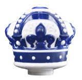 Standard Oil OPC Blue Milk Glass Crown Globe