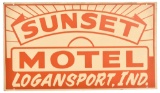 Sunset Motel Logansport, Ind. Metal Sign