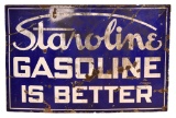 Staroline Gasoline is Better Identification Porcelain Sign