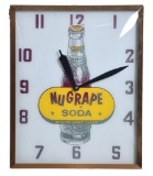 NuGrape Soda w/Bottle Lighted Clock