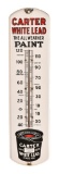 Carter White Lead Paint Porcelain Thermometer