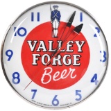 Valley Forge Beer w/logo Lighted Clock