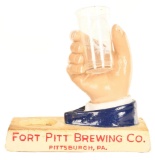 Fort Pitt Brewing Chalkware Hand Statue