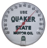 Use Quaker State Motor Oil Round Thermometer
