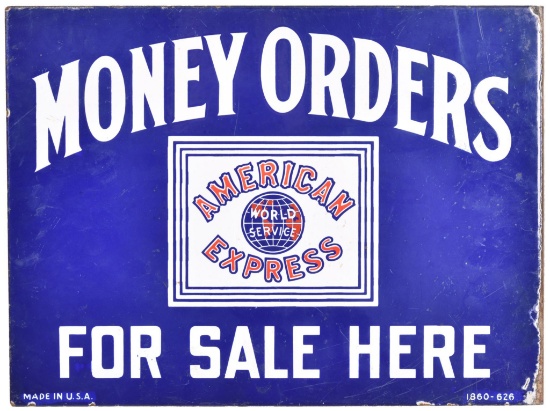 American Express Money Orders For Sale Here Porcelain Sign