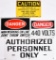 4-Damage, Caution, Authorized Personnel Only Porcelains