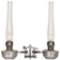 2-Aladdin Aluminum Spring Loaded Caboose Lamps