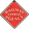 Railway Express Agency Waxed Cardboard Sign