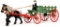 3-Cast Iron Pieces, Stage Coach, Milk Wagon & Stake Wagon