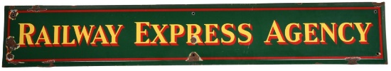 Railway Express Agency (green) Porcelain Sign