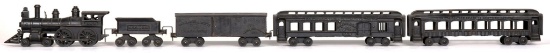 NYC & HRRR Ideal Engine #154 Tender, Passenger, Freight & Box Car, Cast Iron