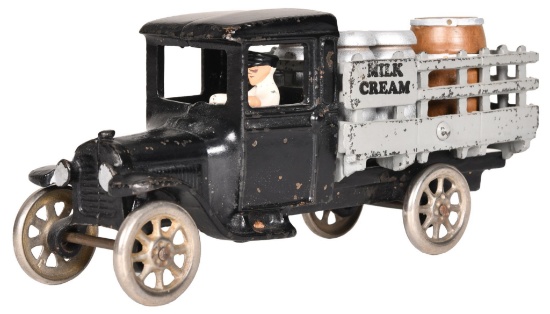 North & Judd Cast Iron Stake Truck "Milk Cream"