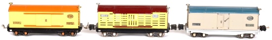 3-Lionel O Gauge cars, 814R (type V), 814, 2813