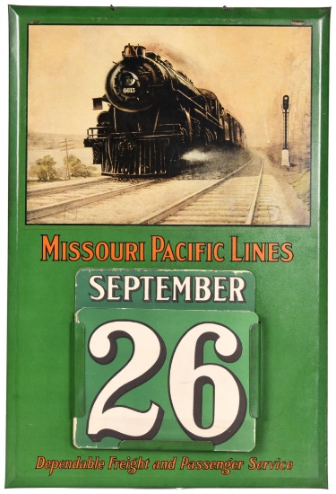 Missouri Pacific Lines Calendar Metal