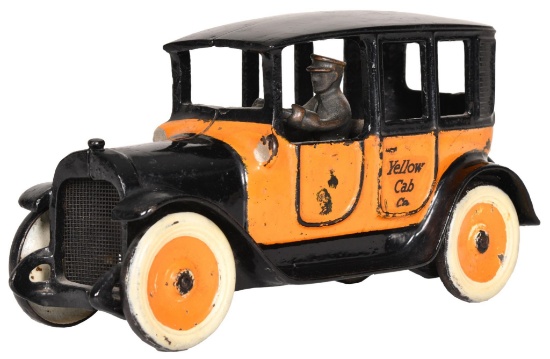 Arcade Cast Iron "Yellow Cab" Round Top Taxi