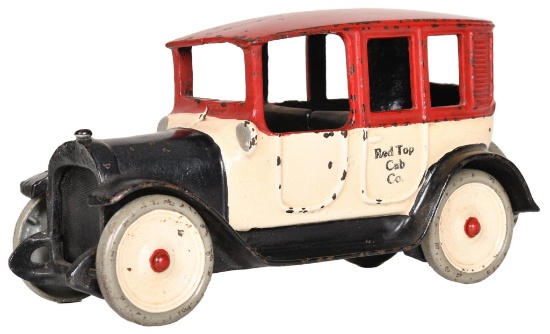 Arcade Cast Iron "Red Top Cab" Round Top Taxi