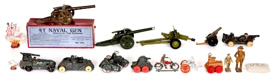 Britain 47 Naval Gun NIB, other Army Tanks, Armory Cars & More