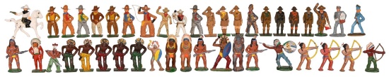 40+ Lead Cowboy & Indian Figurines