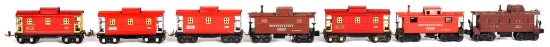 7-Lionel 0 Gauge Cabooses 2457, 2357, 2757, 4-657