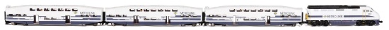 O Gauge Metrolink #881 Engine with 2-#634 & #143 Coaches