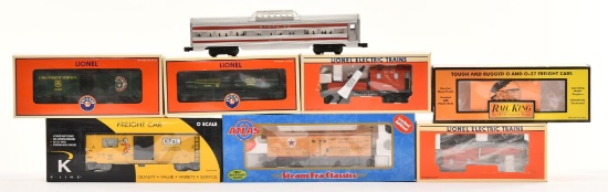 8-O Gauge Lionel, K-Line, Rail King & Atlas Cars