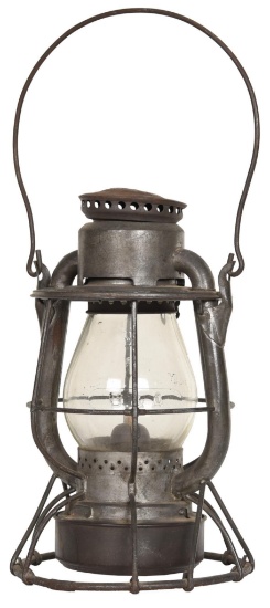 Railroad Lantern with Clear Globe Embossed B & A